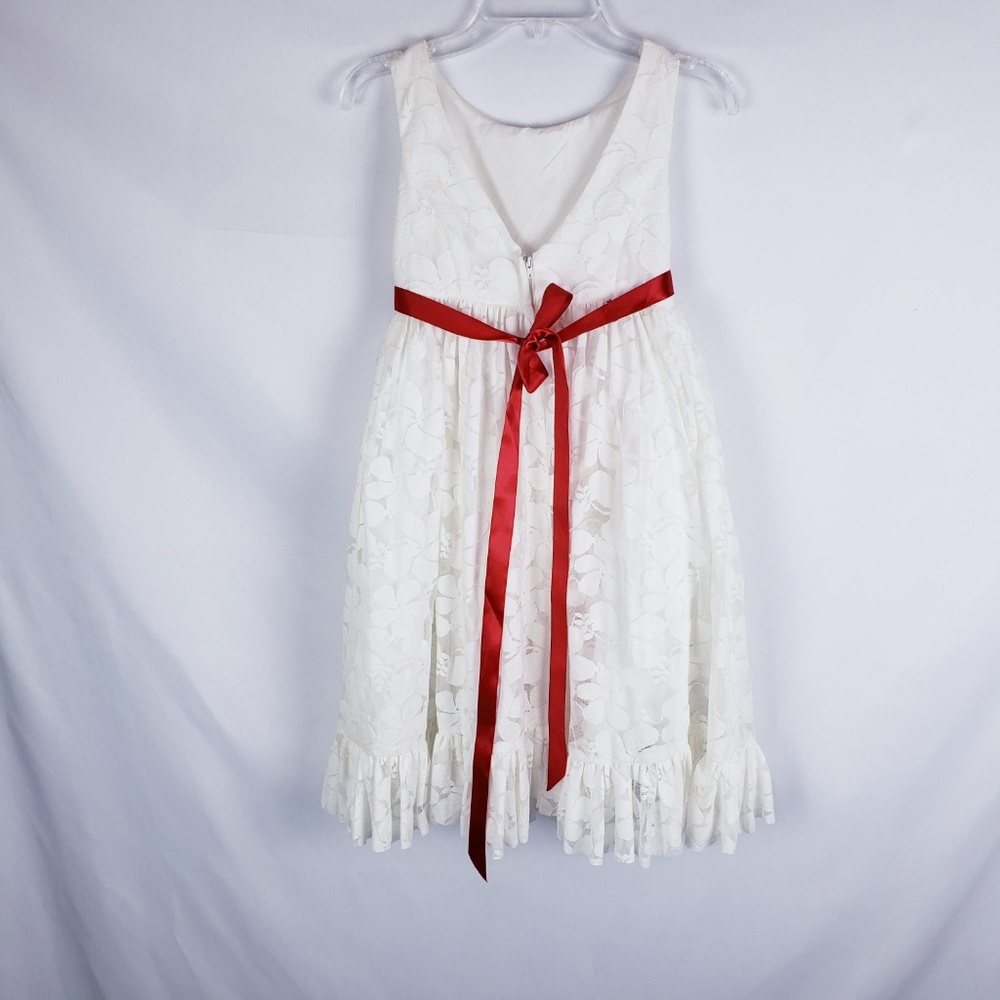 David's Bridal Flower Girl / Communion Lace Dress - Picture 2 of 8